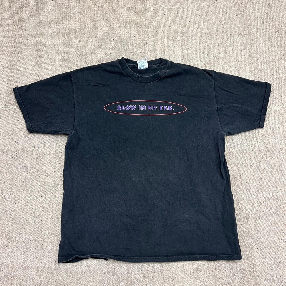 Vintage Blow In My Ear Shirt Mens XL Black 1990s Opal Nora Black Eye